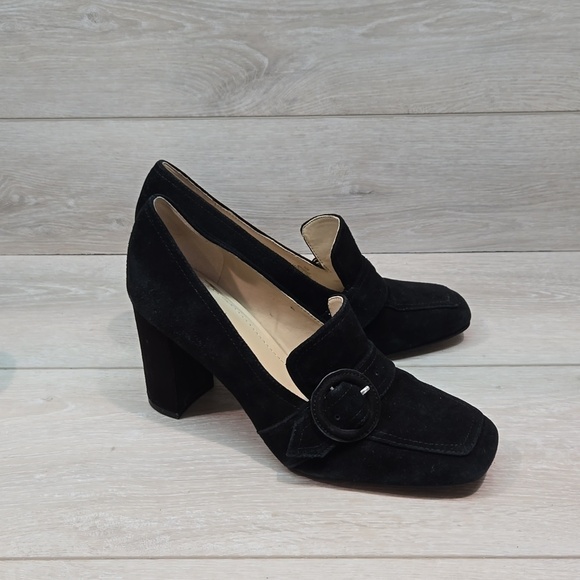Marc Fisher Shoes - Marc Fisher Women Garlan Leather Square Toe Heels Sandals shoes sz 8.5M